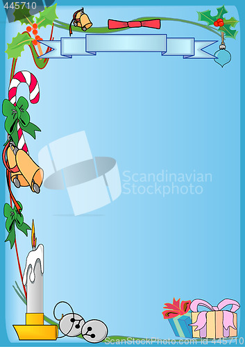 Image of Blue Christmas Background