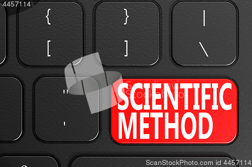 Image of Scientific Method on black keyboard