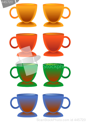 Image of Colored Coffee Cup Set