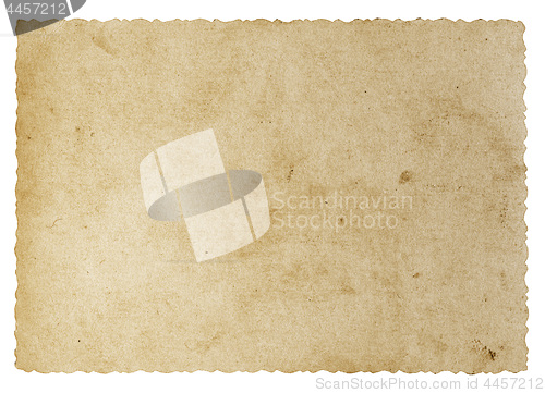 Image of Vintage blank old black and white photo isolated on white background.