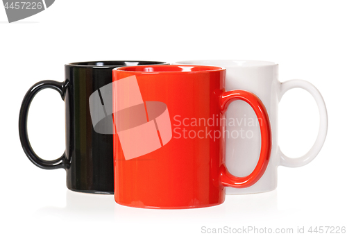 Image of Three cups on white