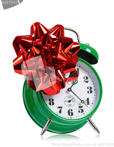 Image of Alarm clock with red bow