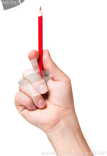 Image of Hand with red pencil