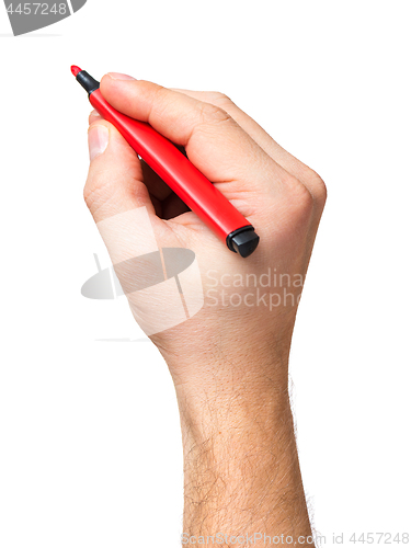 Image of Hand with red marker