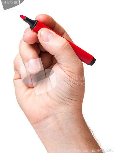 Image of Hand with red marker