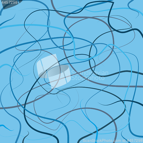 Image of Blue abstract background with curls