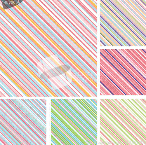 Image of Set of abstract colorful backgrounds with strips