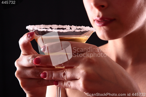 Image of Woman and martini glass