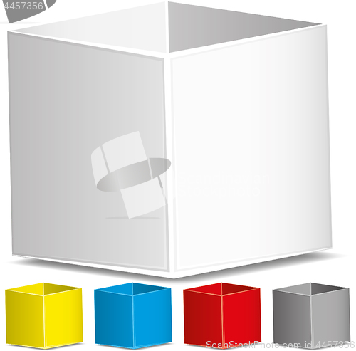 Image of Blank 3d boxes