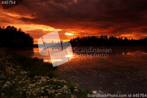 Image of Lake at sunset