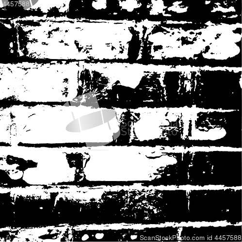 Image of Grunge brick wall, black and white