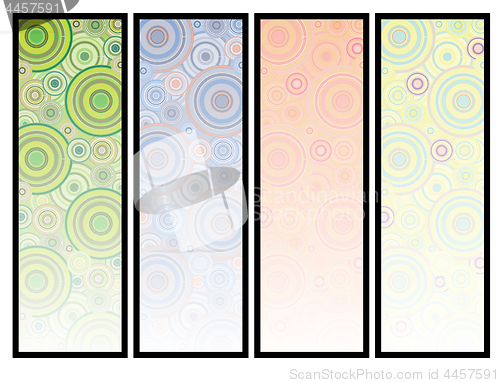 Image of Ser of four colored banners ready for your text, part 6