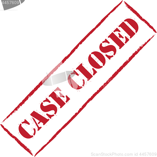 Image of Red stamp &#34;case closed&#34;