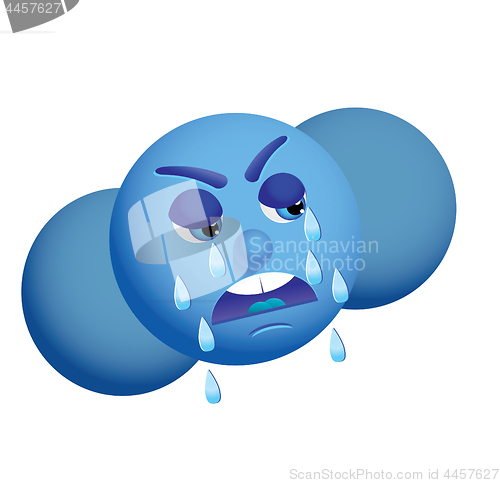 Image of Use this crying cloud as weather icon,