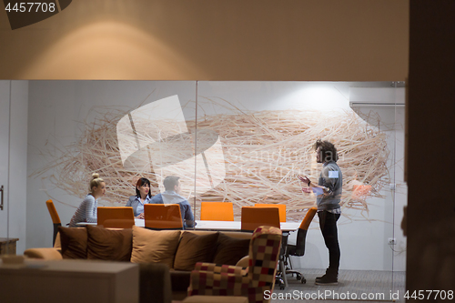 Image of Business Team At A Meeting at modern office building