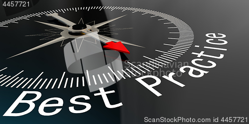 Image of Compass with best practice word