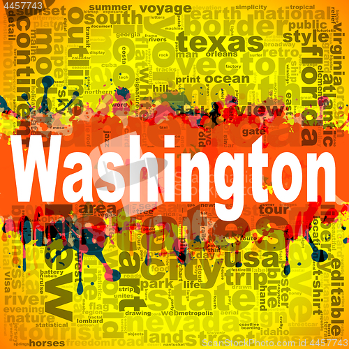 Image of Washington word cloud design