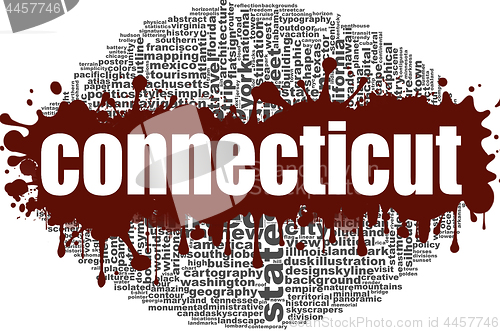 Image of Connecticut word cloud design