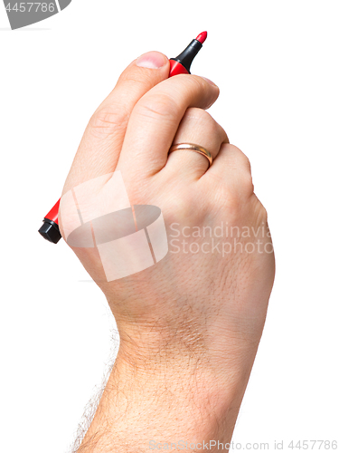 Image of Hand with red marker