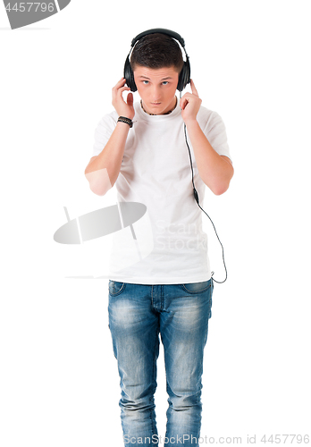 Image of Teen boy with headphones