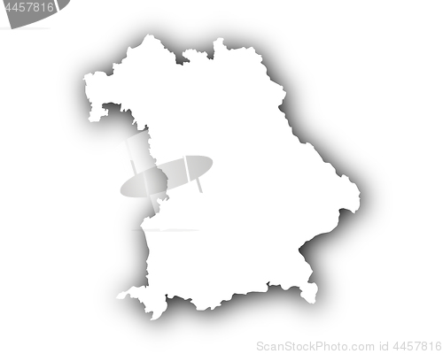 Image of Map of Bavaria with shadow