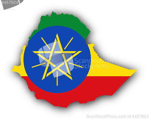 Image of Map and flag of Ethiopia