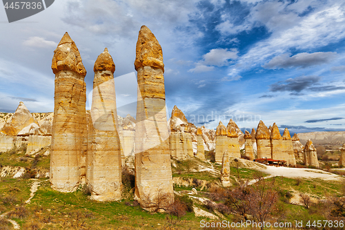 Image of Stone cliffs looks like a Fairy houses in Love valley