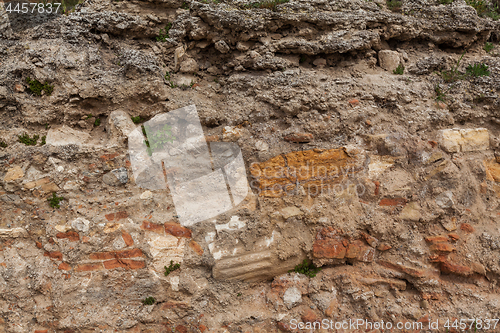 Image of Texture of cutted ground in ancient city Hierapolis near Pamukkale, Turkey