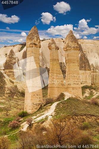 Image of Stone cliffs looks like a Fairy houses in Love valley