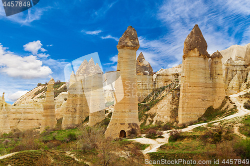 Image of Stone cliffs looks like a Fairy houses in Love valley