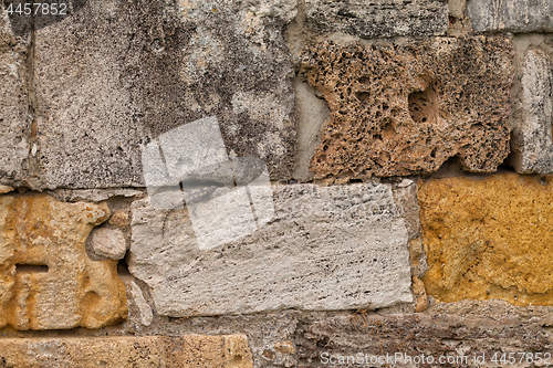 Image of Texture of stone wall in ancient city, Hierapolis