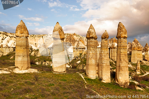 Image of Stone cliffs looks like a Fairy houses in Love valley