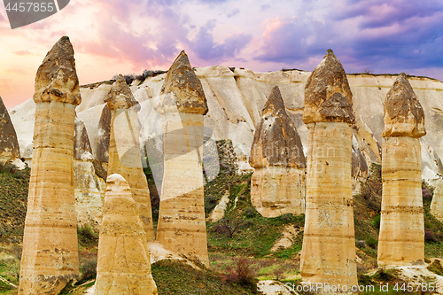 Image of Stone cliffs looks like a Fairy houses in Love valley