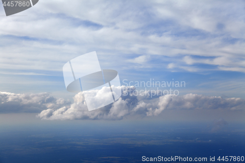 Image of Clouds, view from airplane