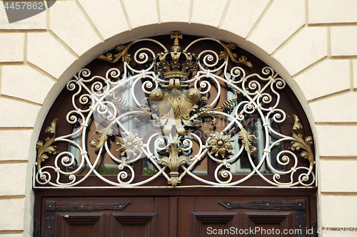 Image of Wrought detail of an old door