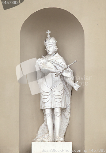 Image of Statue on St. Stanislaus and St Ladislaus cathedral in Vilnius