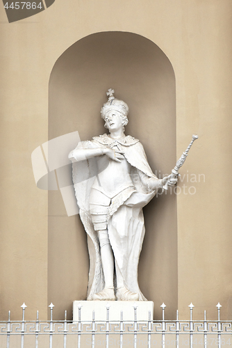 Image of Statue on St. Stanislaus and St Ladislaus cathedral in Vilnius