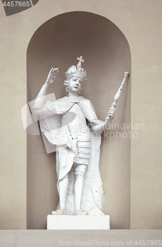 Image of Statue on St. Stanislaus and St Ladislaus cathedral in Vilnius