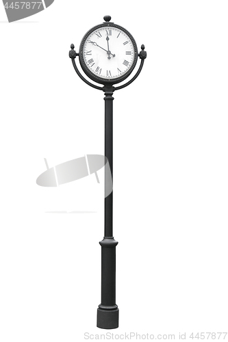 Image of Street clock isolated