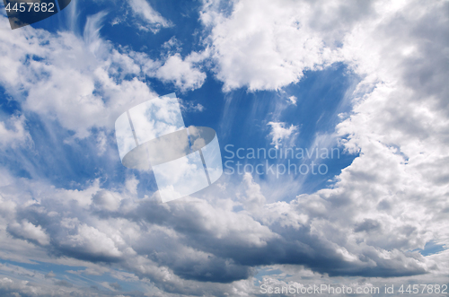 Image of Blue sky with clouds