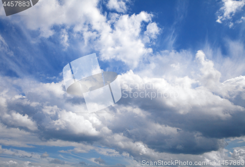 Image of Blue sky with clouds