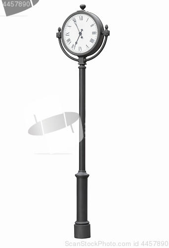 Image of Street clock isolated