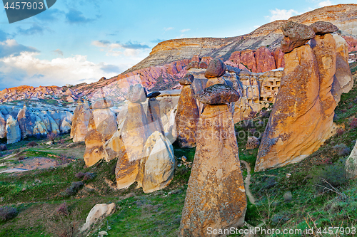 Image of Fairy houses stone cliffs