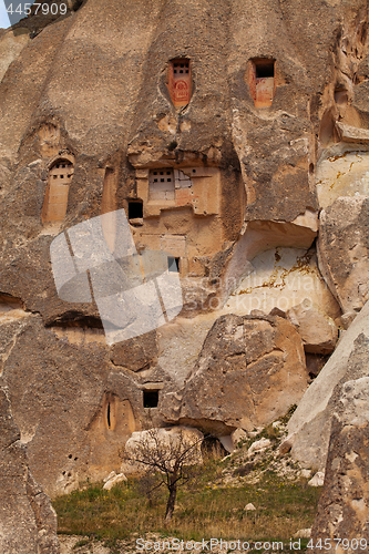 Image of Fairy houses stone cliffs