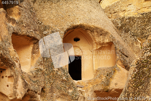 Image of Fairy houses stone cliffs