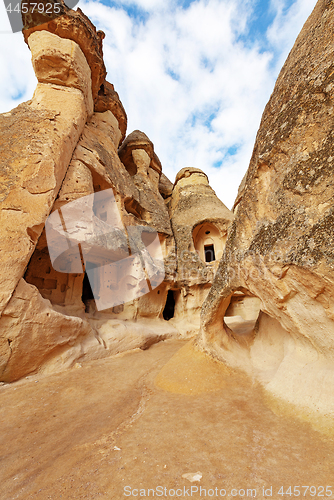 Image of Fairy houses stone cliffs