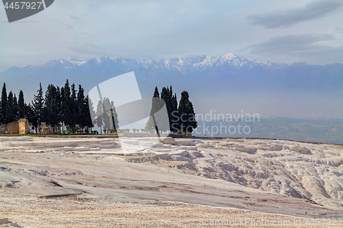 Image of Travertine hills in Hierapolis near Pamukkale, Turkey