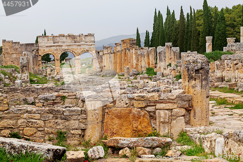 Image of Ruins of ancient city, Hierapolis near Pamukkale, Turkey