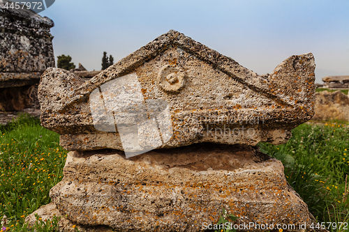 Image of Ruins of ancient city, Hierapolis near Pamukkale, Turkey