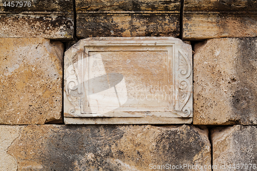 Image of Texture of stone wall in ancient city, Hierapolis